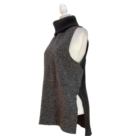 White + Warren Wool Blend Sleeveless Turtleneck Knit Sweater - Picture 8 of 9